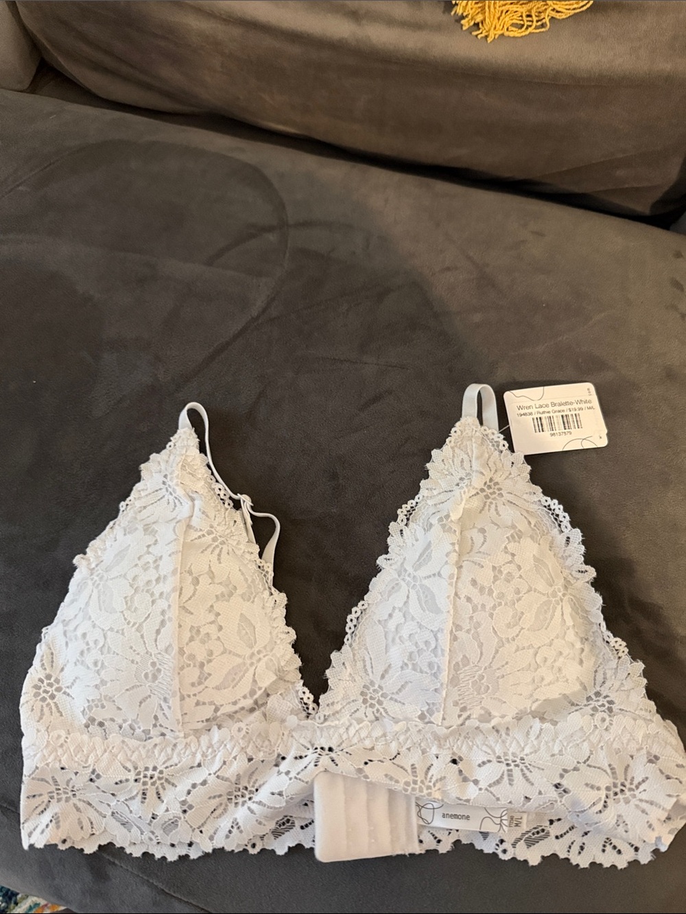Anemone White Lace Bralette